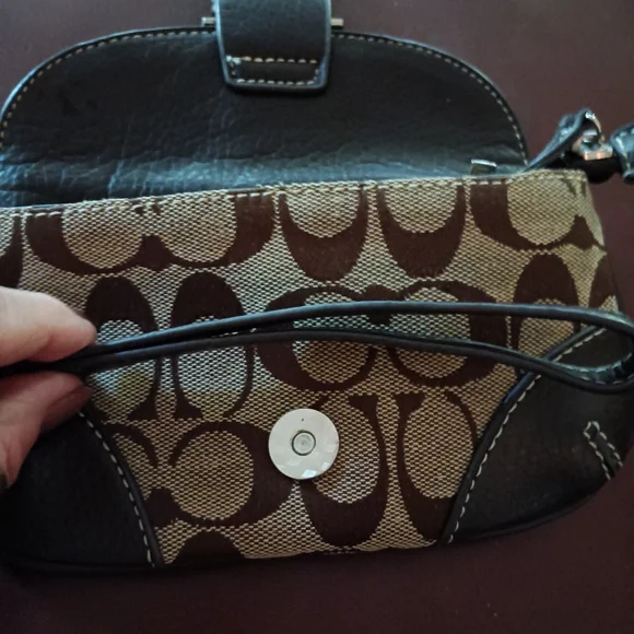 Coach Brown Leather Wristlet Clutch - Picture 8 of 10